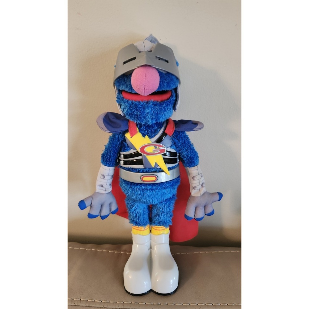 Sesame Street Flying Super Grover 2.0 Talking Plush Character Hasbro 2011 Works